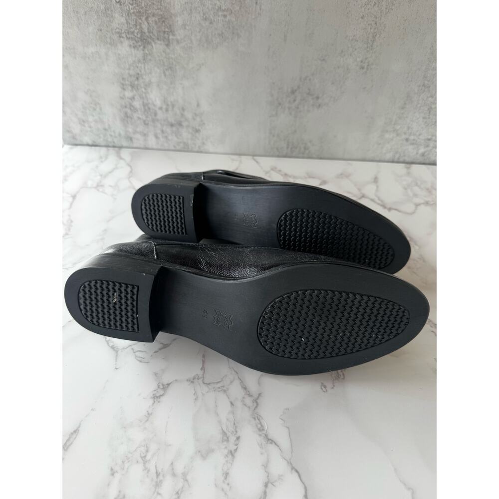 Mona Flying Black Leather Ankle Boots Low Heel EU 41 Minimalist Slip On - Picture 6 of 7